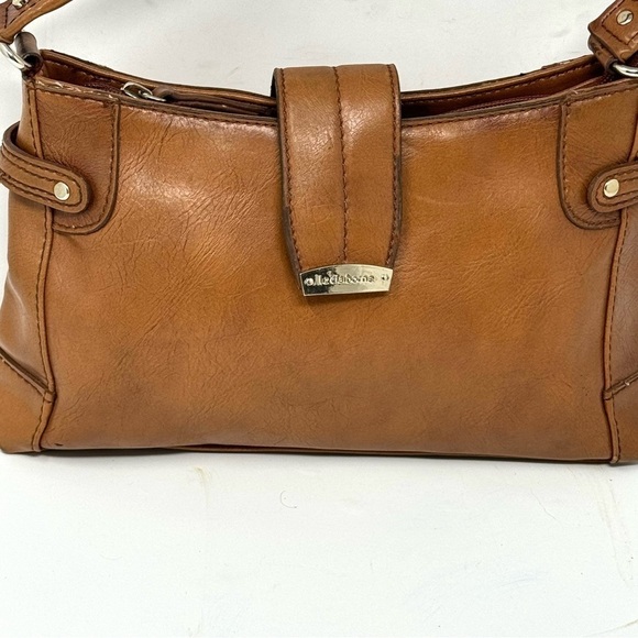 Y2K Liz Claiborne Brown Top Handle Small Shoulder Bag Purse Vintage - Picture 2 of 11